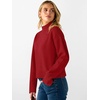 image:imageANRABESS Womens Long Sleeve Mock Neck Cropped Pullover Sweaters LightweightRed