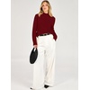 image:imageANRABESS Womens Long Sleeve Mock Neck Pullover SweatersBrick Red