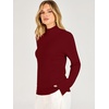 image:imageANRABESS Womens Long Sleeve Mock Neck Pullover SweatersBrick Red