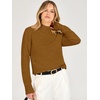 image:imageANRABESS Womens Long Sleeve Mock Neck Pullover SweatersCaramel