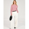 image:imageANRABESS Womens Long Sleeve Mock Neck Pullover SweatersCoral Pink