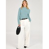 image:imageANRABESS Womens Long Sleeve Mock Neck Pullover SweatersLight Blue