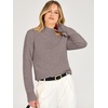 image:imageANRABESS Womens Long Sleeve Mock Neck Pullover SweatersNutmeg