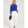 image:imageANRABESS Womens Long Sleeve Mock Neck Pullover SweatersRoyal Blue
