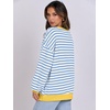 image:imageANRABESS Womens Striped Oversized SweatshirtsBule White
