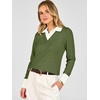 image:imageANRABESS Womens Sweaters Fall Long Sleeve Polo Lightweight Pullover TopsArmy Green
