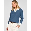 image:imageANRABESS Womens Sweaters Fall Long Sleeve Polo Lightweight Pullover TopsDeep Blue