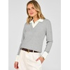 image:imageANRABESS Womens Sweaters Fall Long Sleeve Polo Lightweight Pullover TopsGrey
