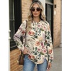 image:imageANRABESS Womens Sweatshirt Printed Fleece Henley Tops 2026 Fall OutfitsBeige Floral