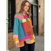 image:imageANRABESS Womens Sweatshirt Printed Fleece Henley Tops 2026 Fall OutfitsRainbow Block