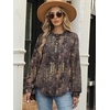 image:imageANRABESS Womens Sweatshirt Printed Fleece Henley Tops 2026 Fall OutfitsVintage Brown