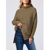 image:imageANRABESS Womens Turtleneck Oversized Sweaters Fall OutfitsCamel
