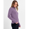 image:imageANRABESS Womens Turtleneck Wool Blend Lightweight SweatersGrey Purple