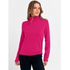 image:imageANRABESS Womens Turtleneck Wool Blend Lightweight SweatersHot Pink