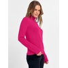 image:imageANRABESS Womens Turtleneck Wool Blend Lightweight SweatersHot Pink