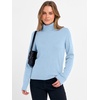 image:imageANRABESS Womens Turtleneck Wool Blend Lightweight SweatersLight Blue