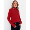 image:imageANRABESS Womens Turtleneck Wool Blend Lightweight SweatersRed