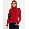 image:imageANRABESS Womens Turtleneck Wool Blend Lightweight SweatersRed