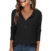 image:imageANRABESS Long Sleeve Shirts for Women Fall Henley Tops Dressy Casual BlouseBlack