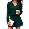 image:imageANRABESS Skirt Sets for Women Fall 2 piece OutfitsDark Green