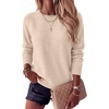image:imageANRABESS Sweater for Women Lightweight Knit Pullover 2026 Fall OutfitsAlmond