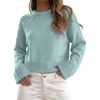 image:imageANRABESS Sweaters for Women Cropped Fall Lightweight PulloverLight Blue