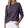 Burgundy Blue Stripe