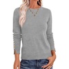 image:imageANRABESS Sweaters for Women Lightweight Buttons Long Sleeve Fall OutfitsGrey