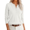 image:imageANRABESS Women Henley Long Sleeve Lightweight Fall SweatersWhite