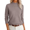 image:imageANRABESS Womens Long Sleeve Mock Neck Pullover SweatersNutmeg