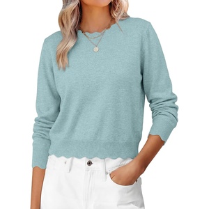 image:imageANRABESS Sweaters for Women Fall Long Sleeve LightweightLight Blue