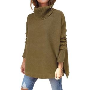 image:imageANRABESS Womens Turtleneck Oversized Sweaters Fall OutfitsCamel