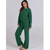 image:imageANRABESS Lounge Sets for Women Fuzzy Fleece Pajama SetDark Green