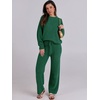 image:imageANRABESS Lounge Sets for Women Fuzzy Fleece Pajama SetDark Green