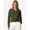 image:imageANRABESS Women Fall Long Sleeve V Neck Lightweight SweatersArmy Green