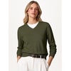 image:imageANRABESS Women Fall Long Sleeve V Neck Lightweight SweatersArmy Green
