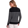 image:imageANRABESS Women Fall Long Sleeve V Neck Lightweight SweatersBlack White Stripe