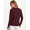 image:imageANRABESS Women Fall Long Sleeve V Neck Lightweight SweatersDrak Red