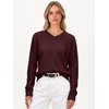 image:imageANRABESS Women Fall Long Sleeve V Neck Lightweight SweatersDrak Red