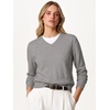 image:imageANRABESS Women Fall Long Sleeve V Neck Lightweight SweatersGrey