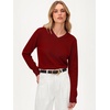 image:imageANRABESS Women Fall Long Sleeve V Neck Lightweight SweatersRed