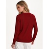 image:imageANRABESS Women Fall Long Sleeve V Neck Lightweight SweatersRed
