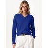 image:imageANRABESS Women Fall Long Sleeve V Neck Lightweight SweatersRoyal Blue