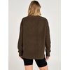 image:imageANRABESS Womens Fuzzy Sherpa Sweatshirts Henley V Nek Fleece PulloverBrown