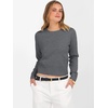 image:imageANRABESS Womens Long Sleeve Cropped Crew Neck Lightweight Fall SweatersDark Grey