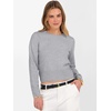 image:imageANRABESS Womens Long Sleeve Cropped Crew Neck Lightweight Fall SweatersGrey