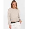 image:imageANRABESS Womens Long Sleeve Cropped Crew Neck Lightweight Fall SweatersLight Almond