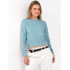 image:imageANRABESS Womens Long Sleeve Cropped Crew Neck Lightweight Fall SweatersLight Blue