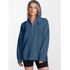 image:imageANRABESS Hoodies for Women Oversized Quarter Zip PulloverGray Blue