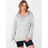 image:imageANRABESS Hoodies for Women Oversized Quarter Zip PulloverLight Grey